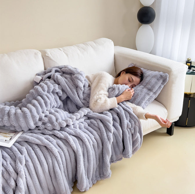 Luxe Bubble Faux Konijnenbont Deken | Dubbelzijdig | 8 Kleuren