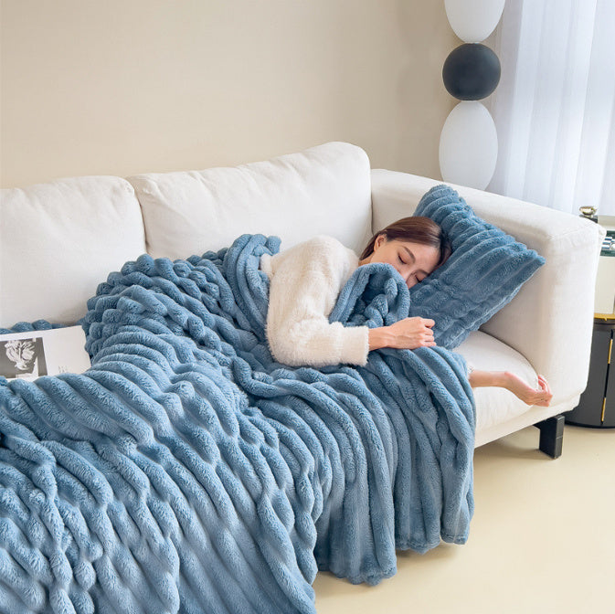Luxe Bubble Faux Konijnenbont Deken | Dubbelzijdig | 8 Kleuren