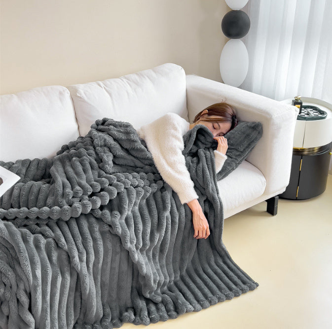 Luxe Bubble Faux Konijnenbont Deken | Dubbelzijdig | 8 Kleuren