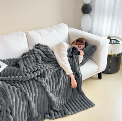 Luxe Bubble Faux Konijnenbont Deken | Dubbelzijdig | 8 Kleuren