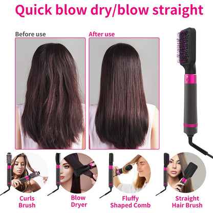 Professionele 5-in-1 Haarstyler – Drogen, Stijlen & Krullen in één