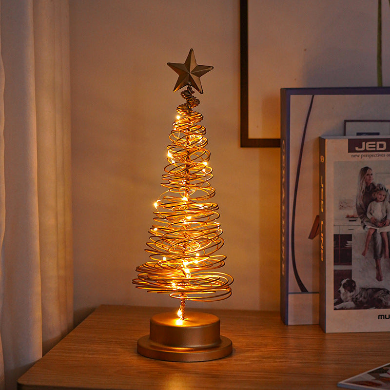 LED Spiraal Kerstboom — Warm Wit Licht | Metalen Decoratie