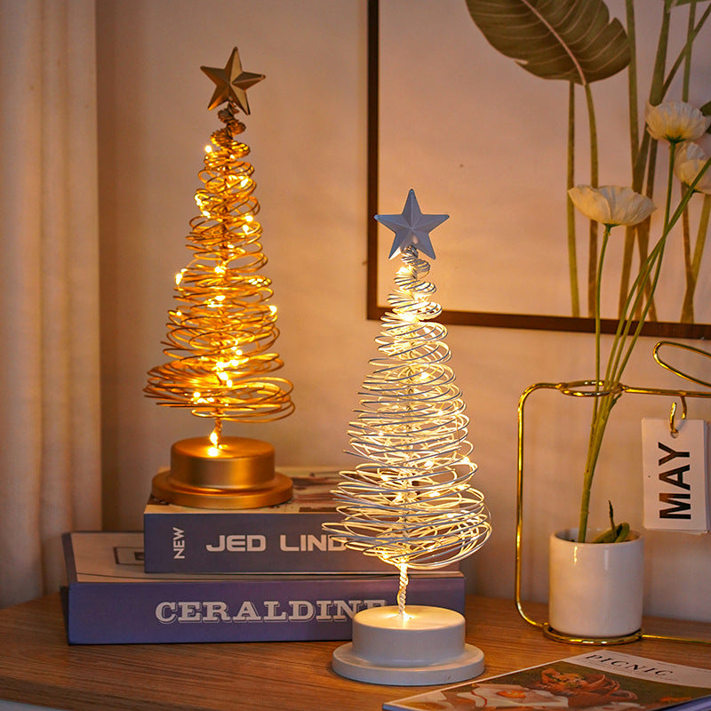 LED Spiraal Kerstboom — Warm Wit Licht | Metalen Decoratie