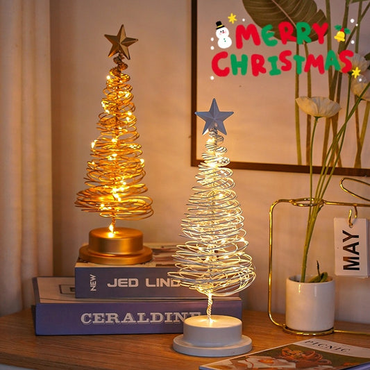 LED Spiraal Kerstboom — Warm Wit Licht | Metalen Decoratie