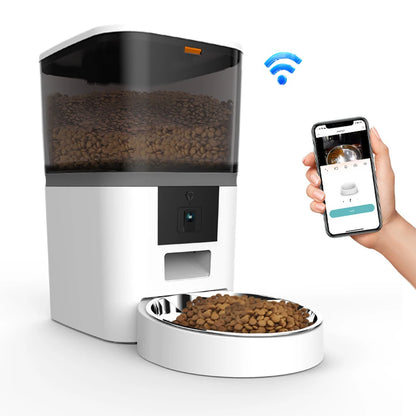 Smart Automatische Voerbak met Camera en App – WiFi Voederautomaat voor Katten en Honden