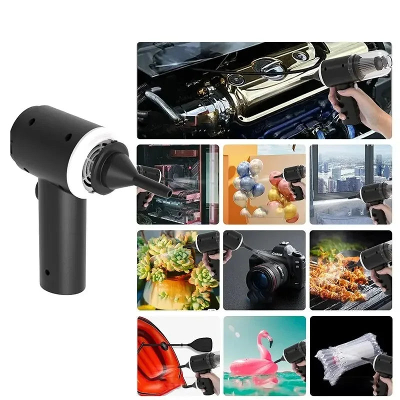 2-in-1 Draadloze Autostofzuiger & Luchtblazer