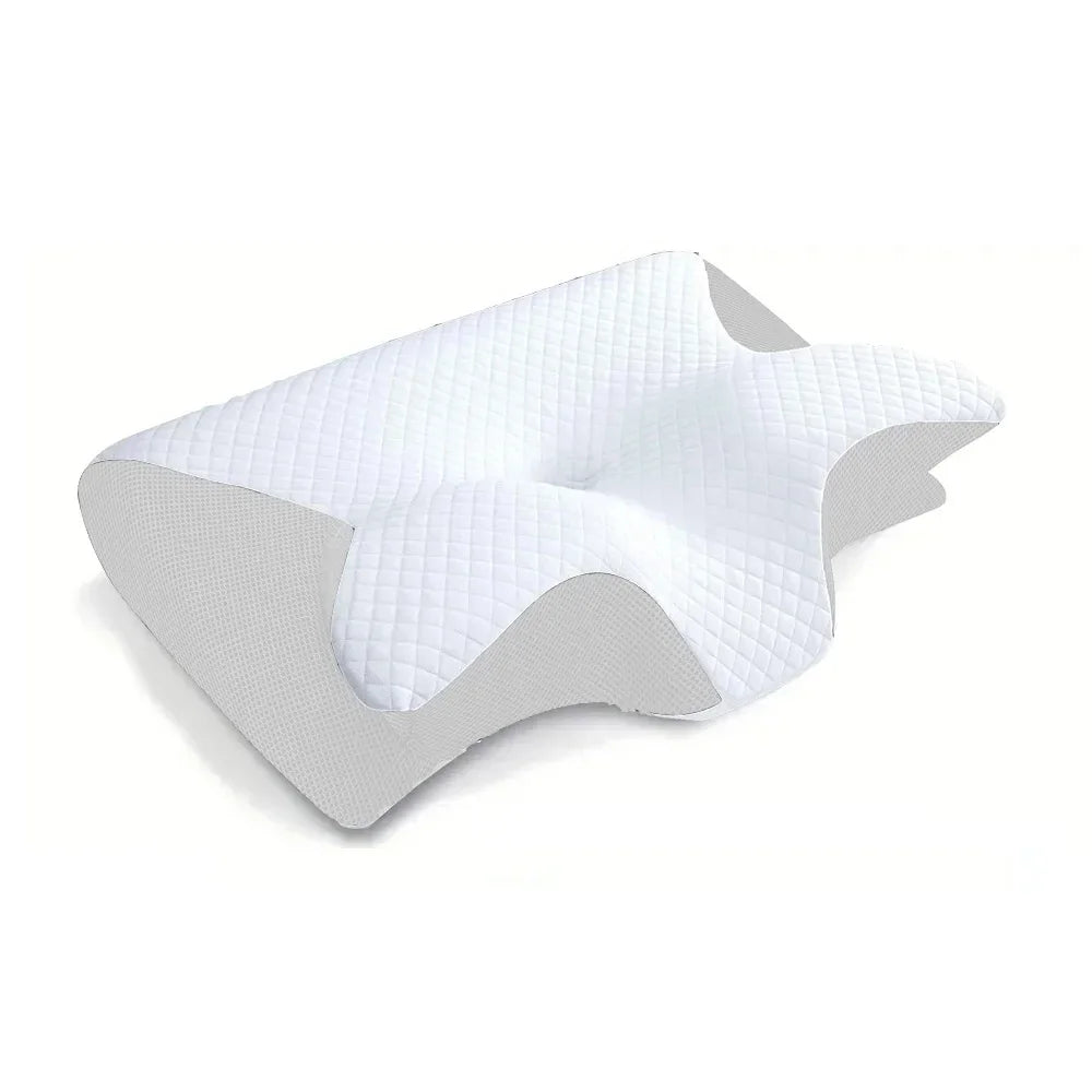 Ergonomisches Kissen - Orthopädisches Nackenkissen gegen Nackenschmerzen - Memory-Schaum - Geeignet für Seiten-, Rücken- und Bauchschläfer