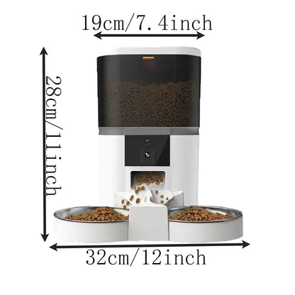 Smart Automatische Voerbak met Camera en App – WiFi Voederautomaat voor Katten en Honden