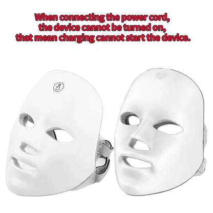 7-in-1 LED Lichttherapie Gezichtsmasker | Draadloos Anti-Aging & Skincare Masker