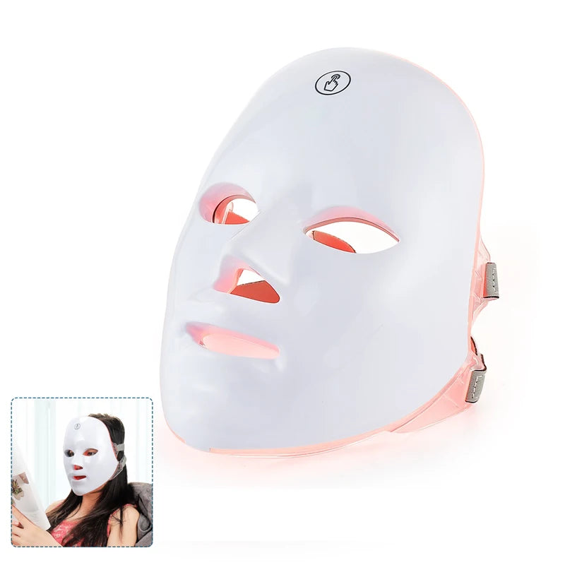 7-in-1 LED Lichttherapie Gezichtsmasker | Draadloos Anti-Aging & Skincare Masker