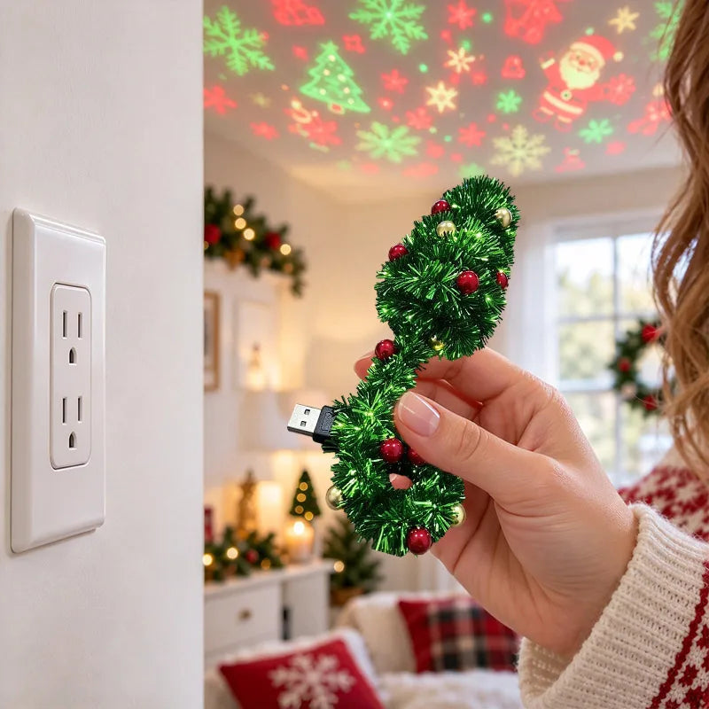 Flexibele USB Kerstboom Projector & Sfeerverlichting voor Binnen