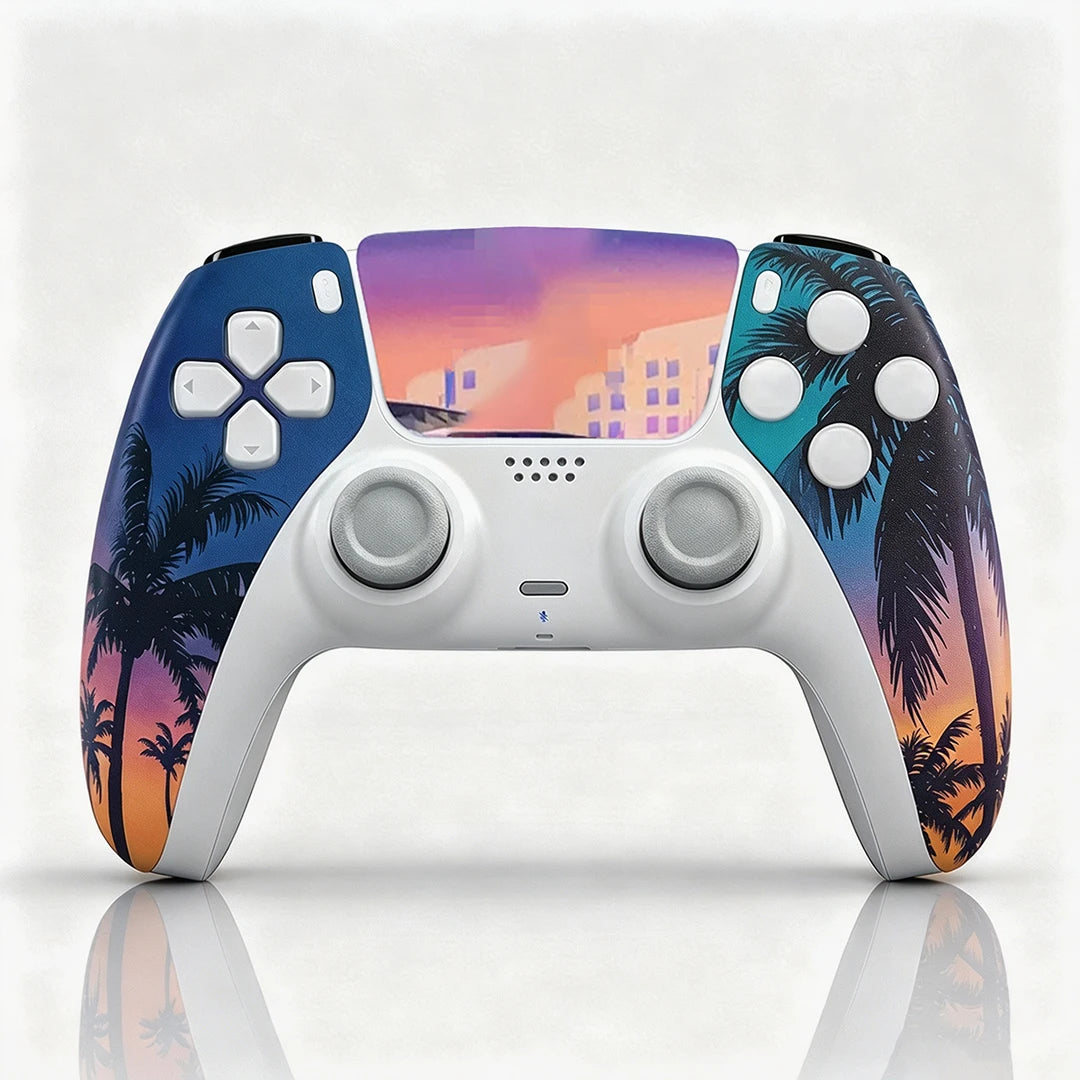 PS5 Controller Custom Faceplate Kit | Sunset Vice Edition