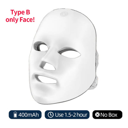 7-in-1 LED Lichttherapie Gezichtsmasker | Draadloos Anti-Aging & Skincare Masker