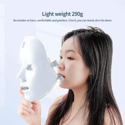 7-in-1 LED Lichttherapie Gezichtsmasker | Draadloos Anti-Aging & Skincare Masker