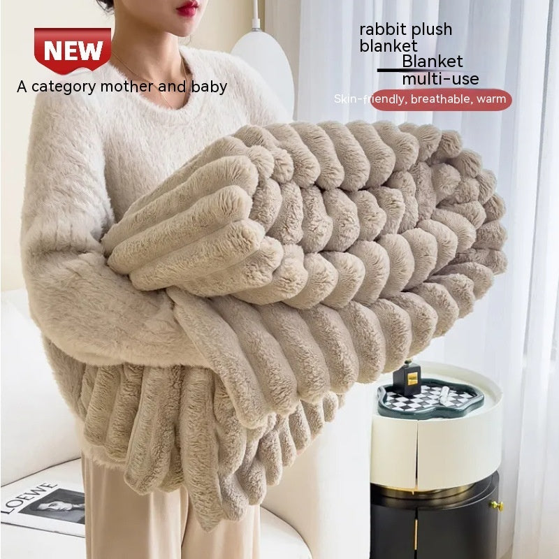 Luxe Bubble Faux Konijnenbont Deken | Dubbelzijdig | 8 Kleuren