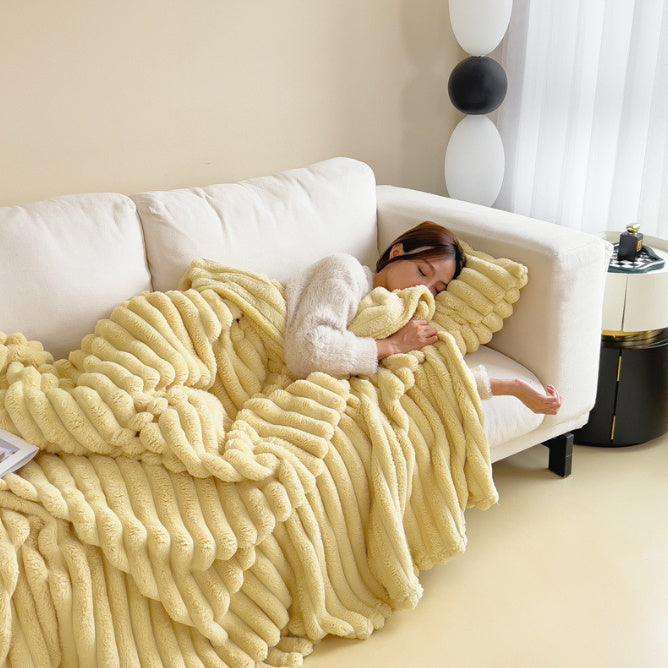 Luxe Bubble Faux Konijnenbont Deken | Dubbelzijdig | 8 Kleuren